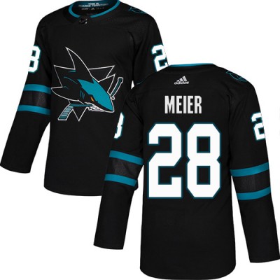 Adidas San Jose Sharks #28 Timo Meier Black Alternate Authentic Stitched NHL Jersey
